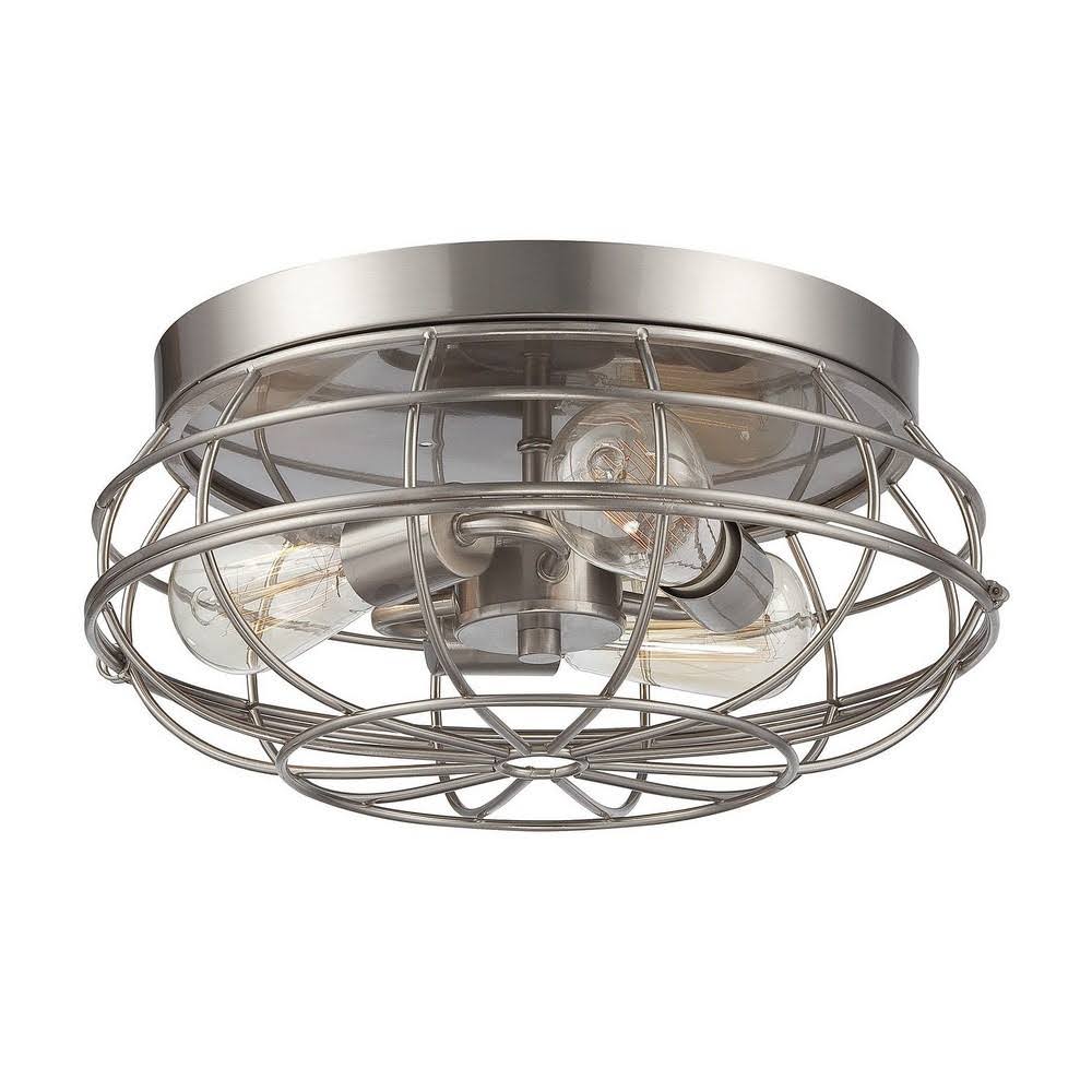 15 inch Industrial Flush Mount Light with Cage Shade I460370