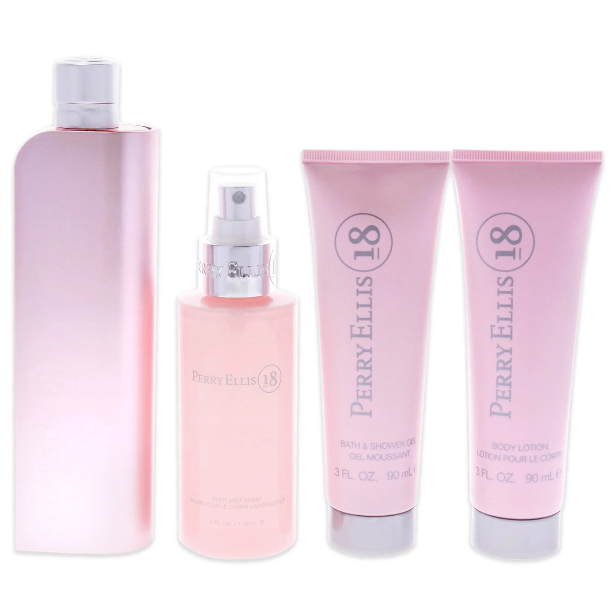 4 Pc Gift Set 3.4oz EDP Spray, 3oz Body Lotion, 4oz Body Mist, 3oz Bath and Shower Gel Y23828