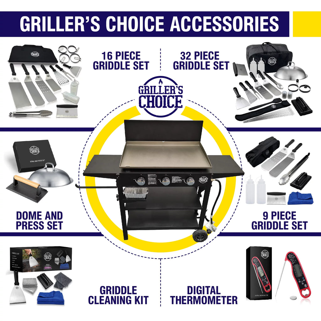 Outdoor Griddle Grill Propane Flat Top with Hood R82409