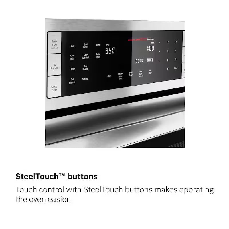 27 in Single Electric Wall Oven with Convection Self Cleaning Stainless Steel I80895