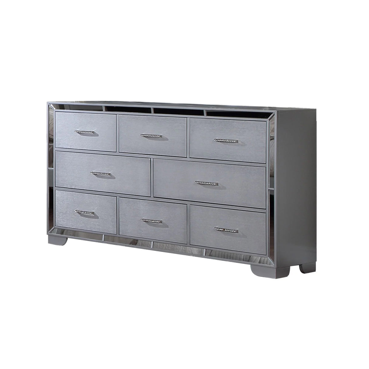 64 Inch Pine Wood Dresser, 8 Drawers S621146