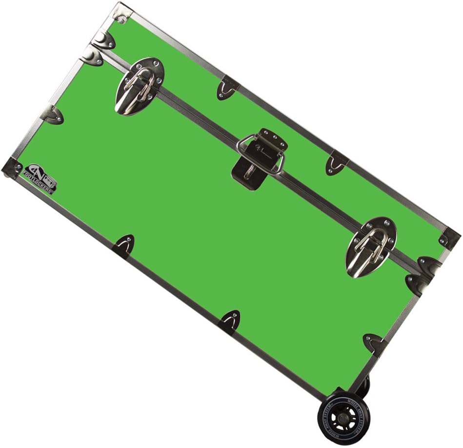 Large 32 x 18 x 16.5 Inches Lockable Footlocker with Wheels T636