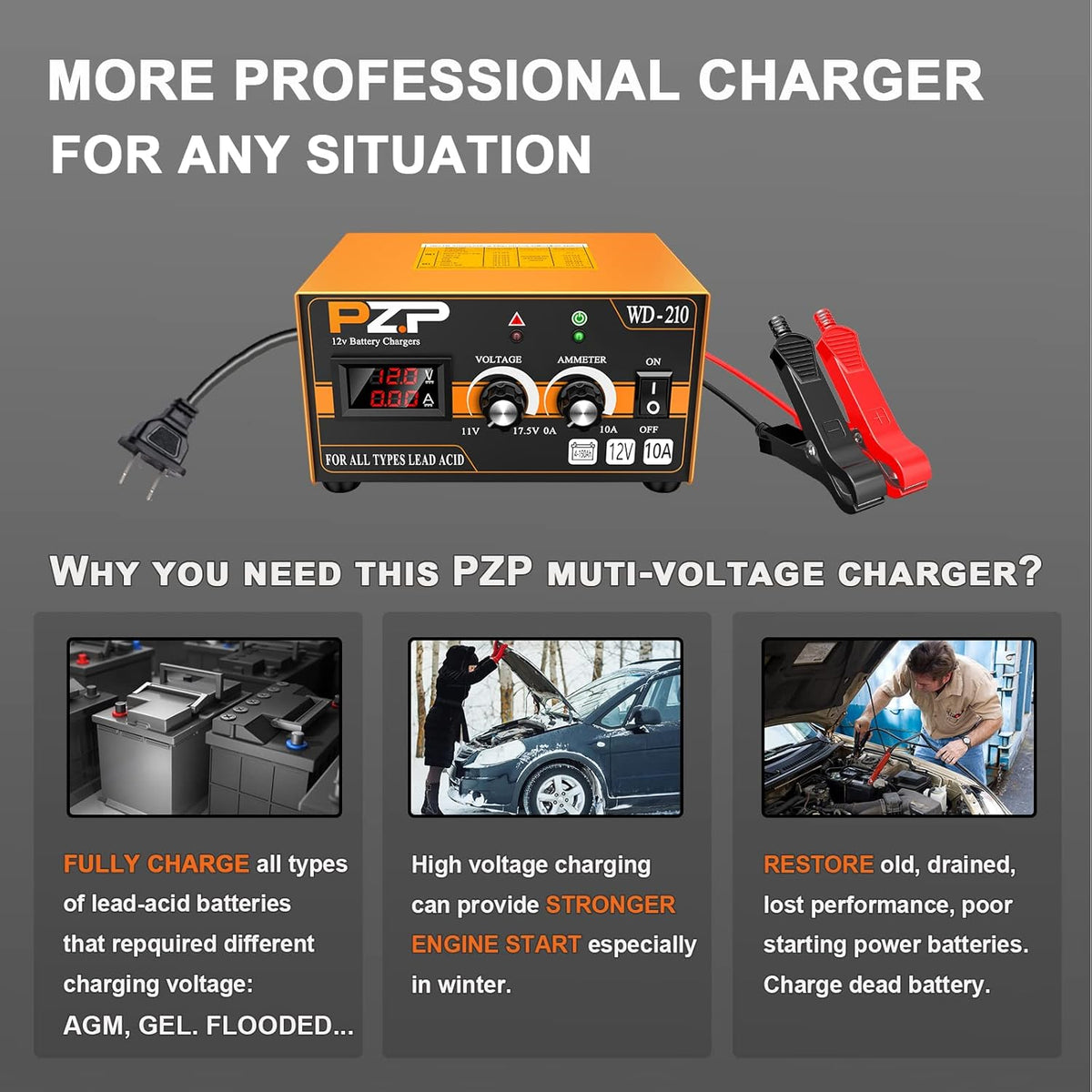 12v Automatic Battery Charger and Maintainer L7953