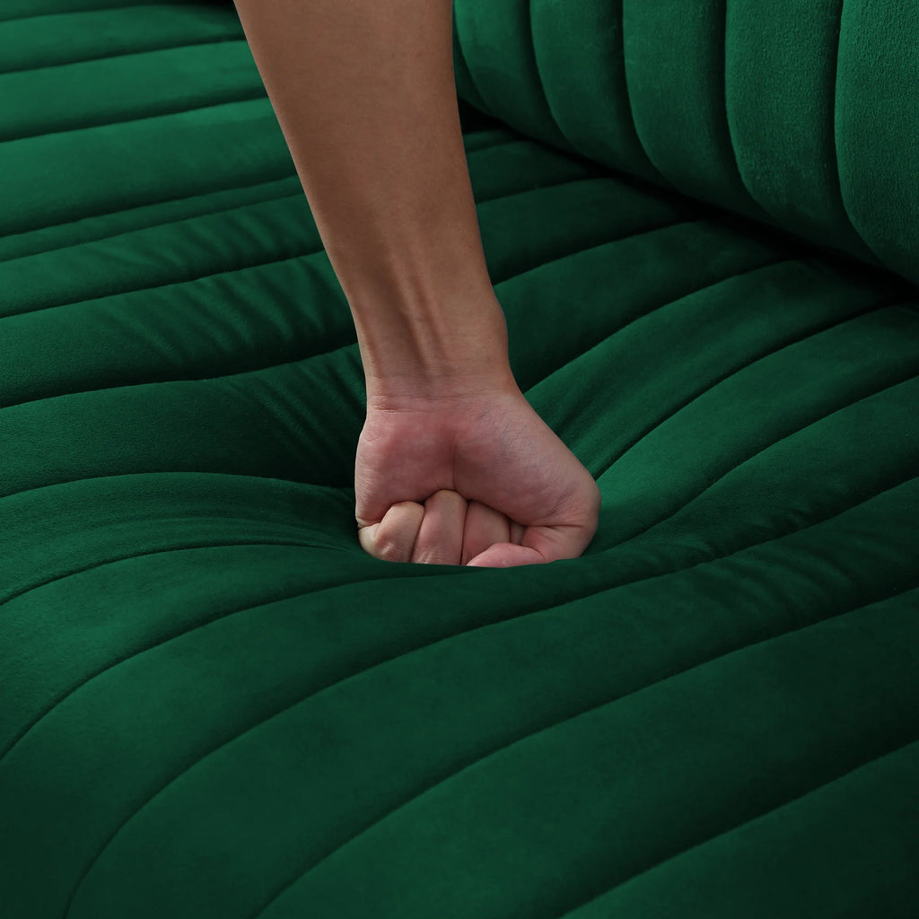 Green Velvet Accent Chair Q681298