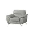 Gray Top Grain Leather Chair R9597