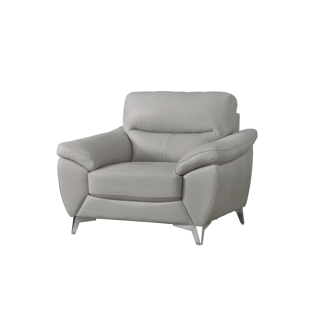 Gray Top Grain Leather Chair R9597