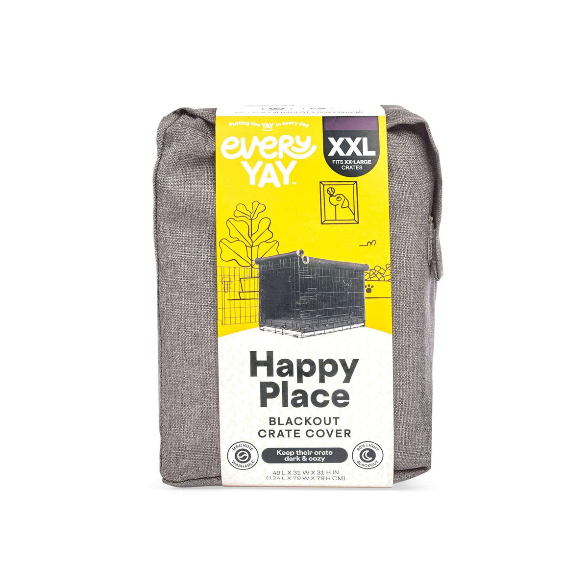 Grey Dog Crate Cover H2007