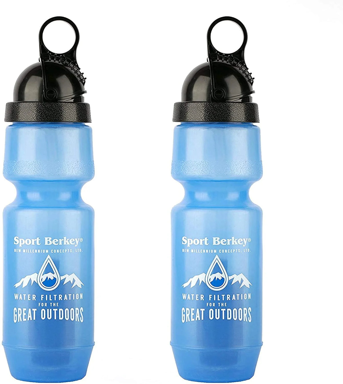 22-Ounce Water Filter Sports Bottle, Pack of 2 N9769