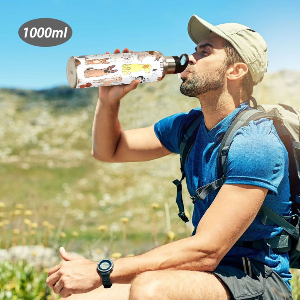20 oz Insulated Stainless Steel Water Bottle with Straw Lid B720