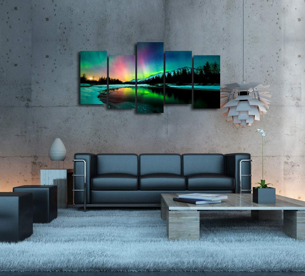 5 Pieces Stretched and Framed Canvas Wall Art Painting N459