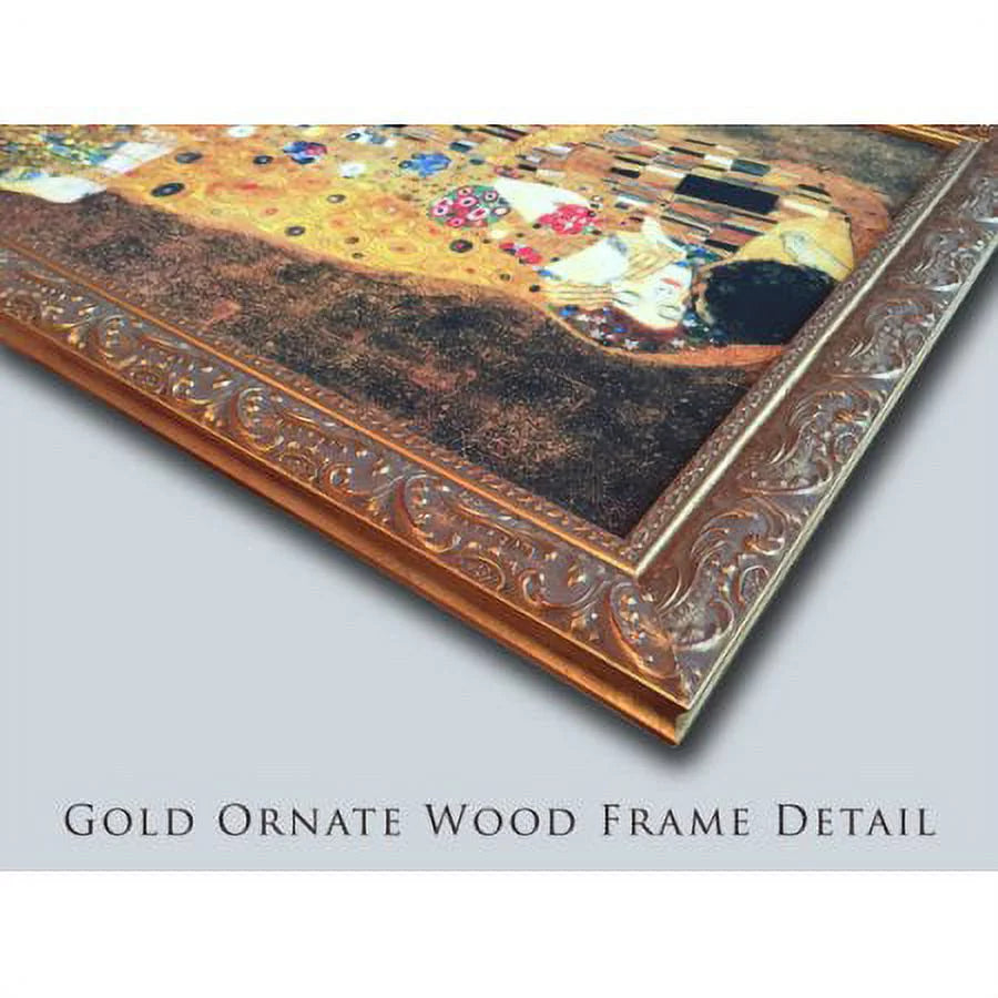 Gold Ornate Wood Frame Double Matted Art Print P9453