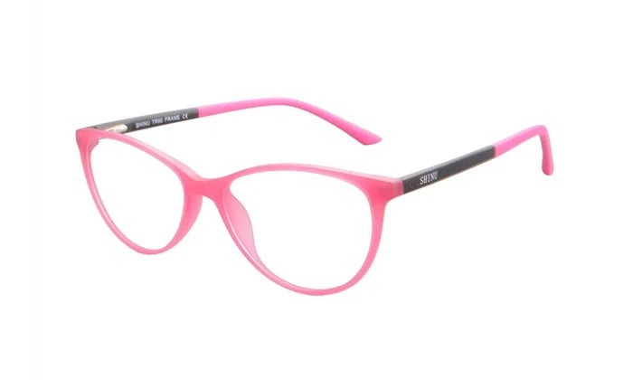 Blue Light Blocking Myopia Eyeglasses Small Face Frame Pink X108