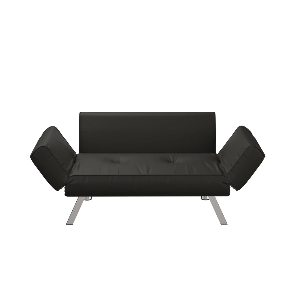 Black Fabric Sleeper Loveseat B6145