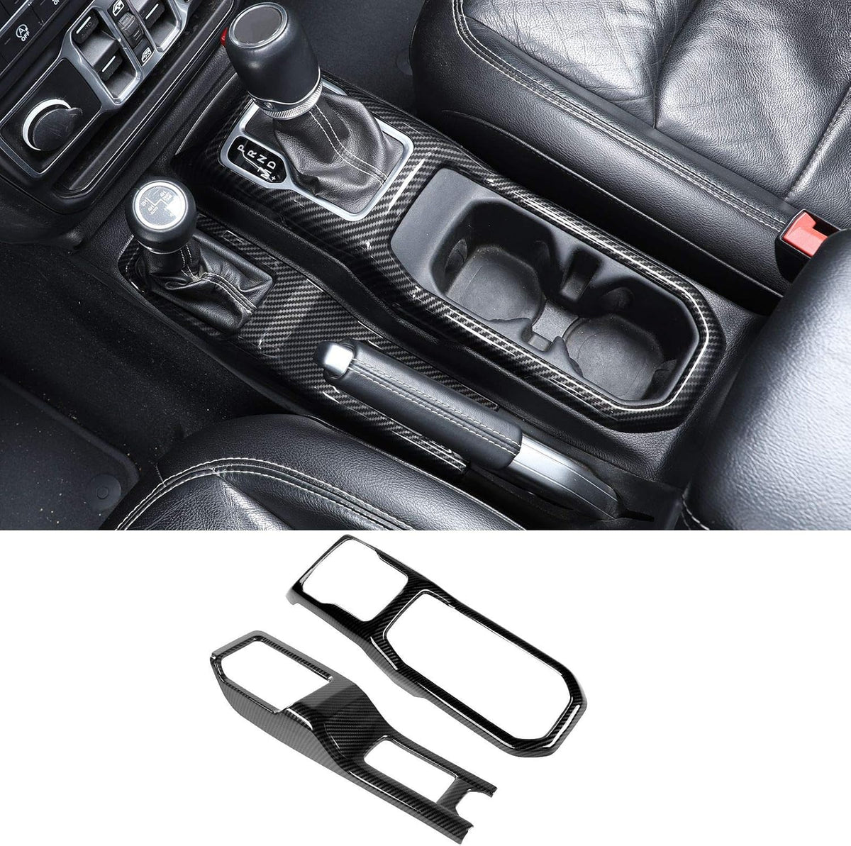 Red Four-Wheel Drive Gear Shift Panel Cover Trim Pack of 2 C9422