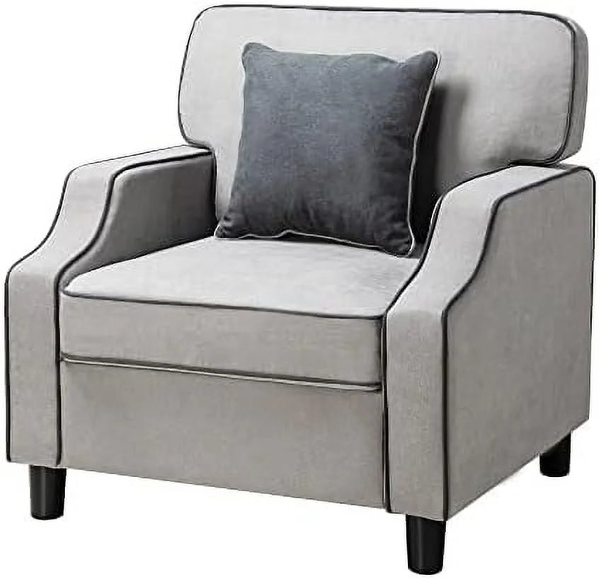 Light Gray Fabric Accent Armchair P83399