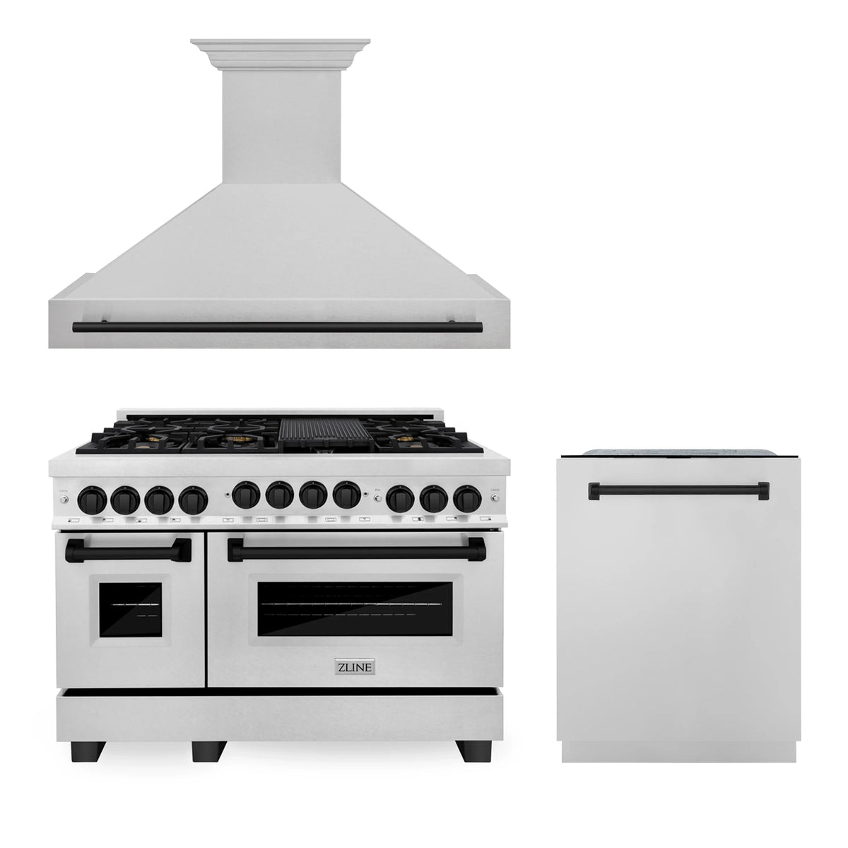 48 In. Gas Range, Range Hood and Dishwasher L124873