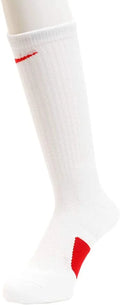 White/University Red Basketball Crew Socks W42497