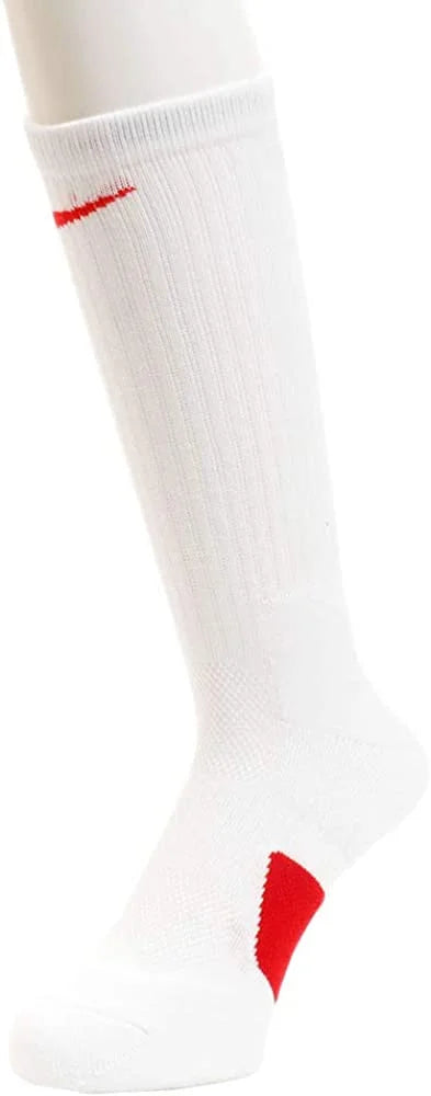 White/University Red Basketball Crew Socks W42497