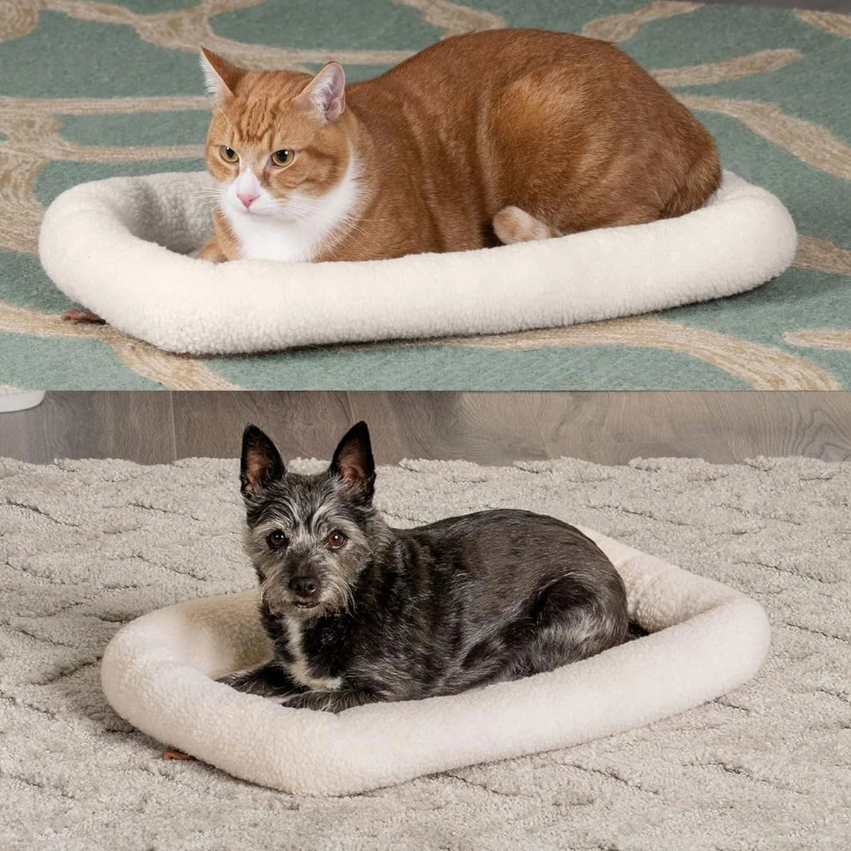Plush Cat and Dog Bed with Pillow L397981