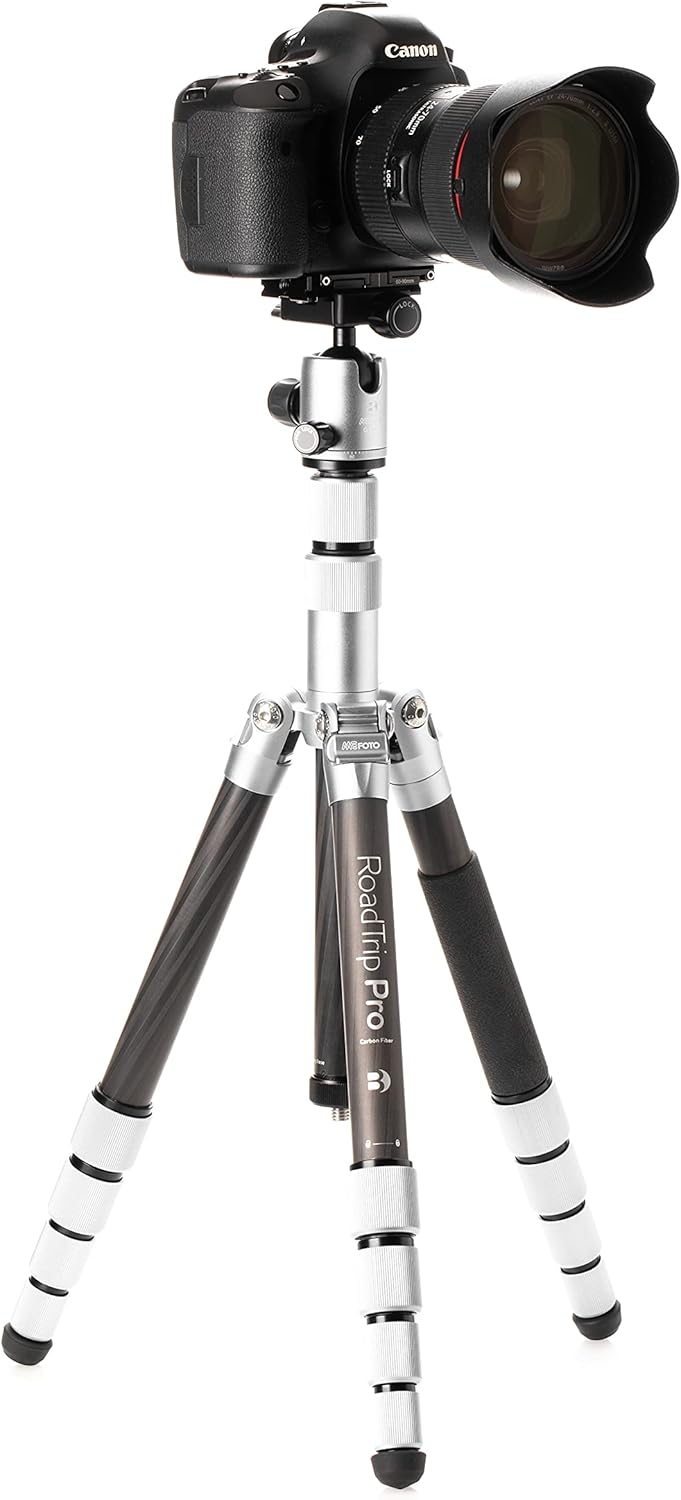 Silver 1 Series Carbon Fiber Travel Tripod with Ballhead and Monopod D18002