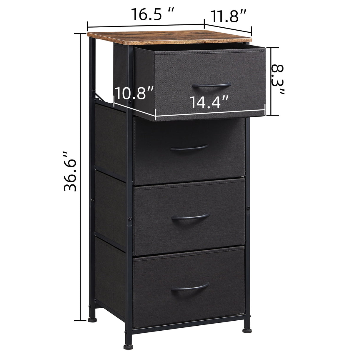 4 Drawer Fabric Dresser I8562