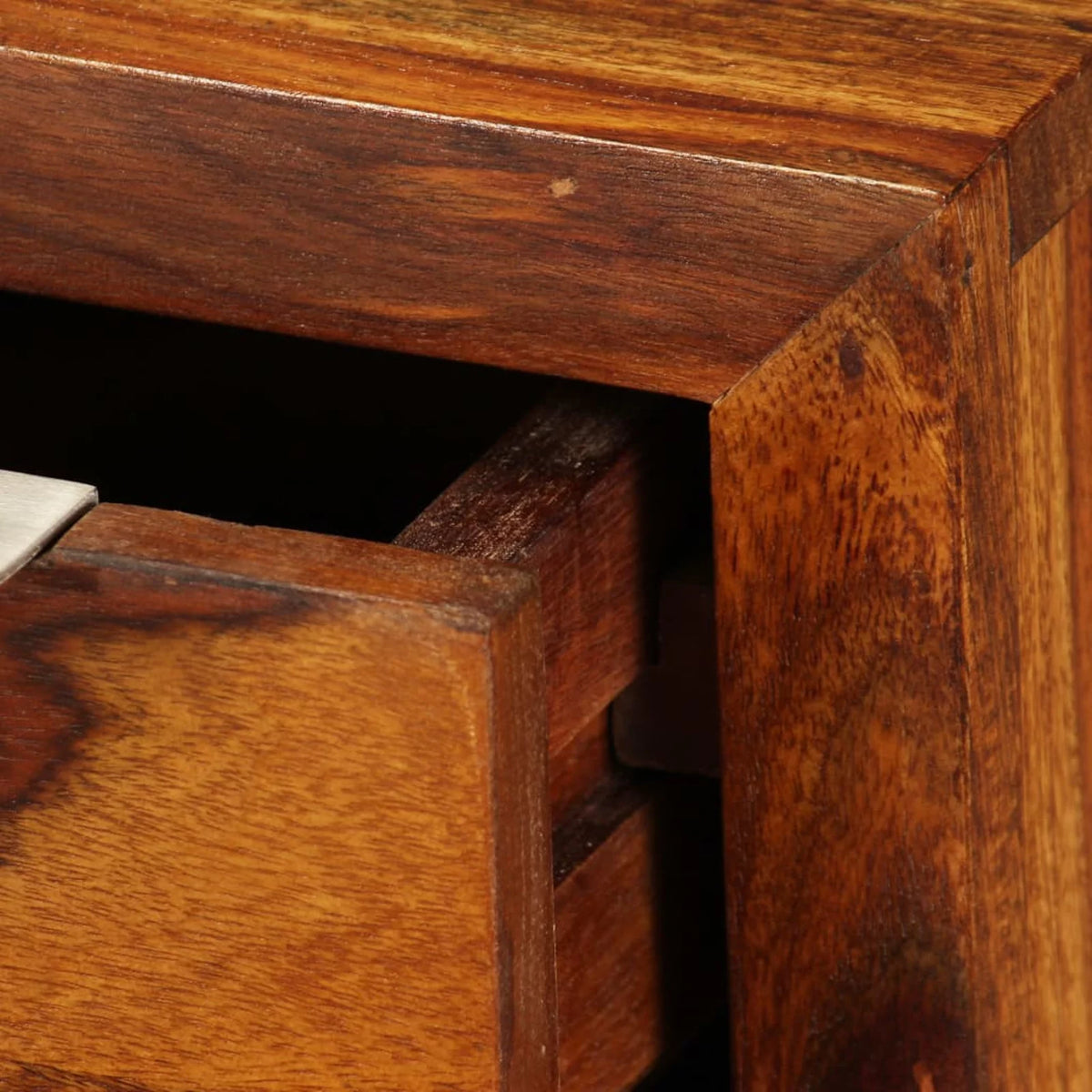 Sheesham Wood TV Stand with 2 Storage Drawers V54740