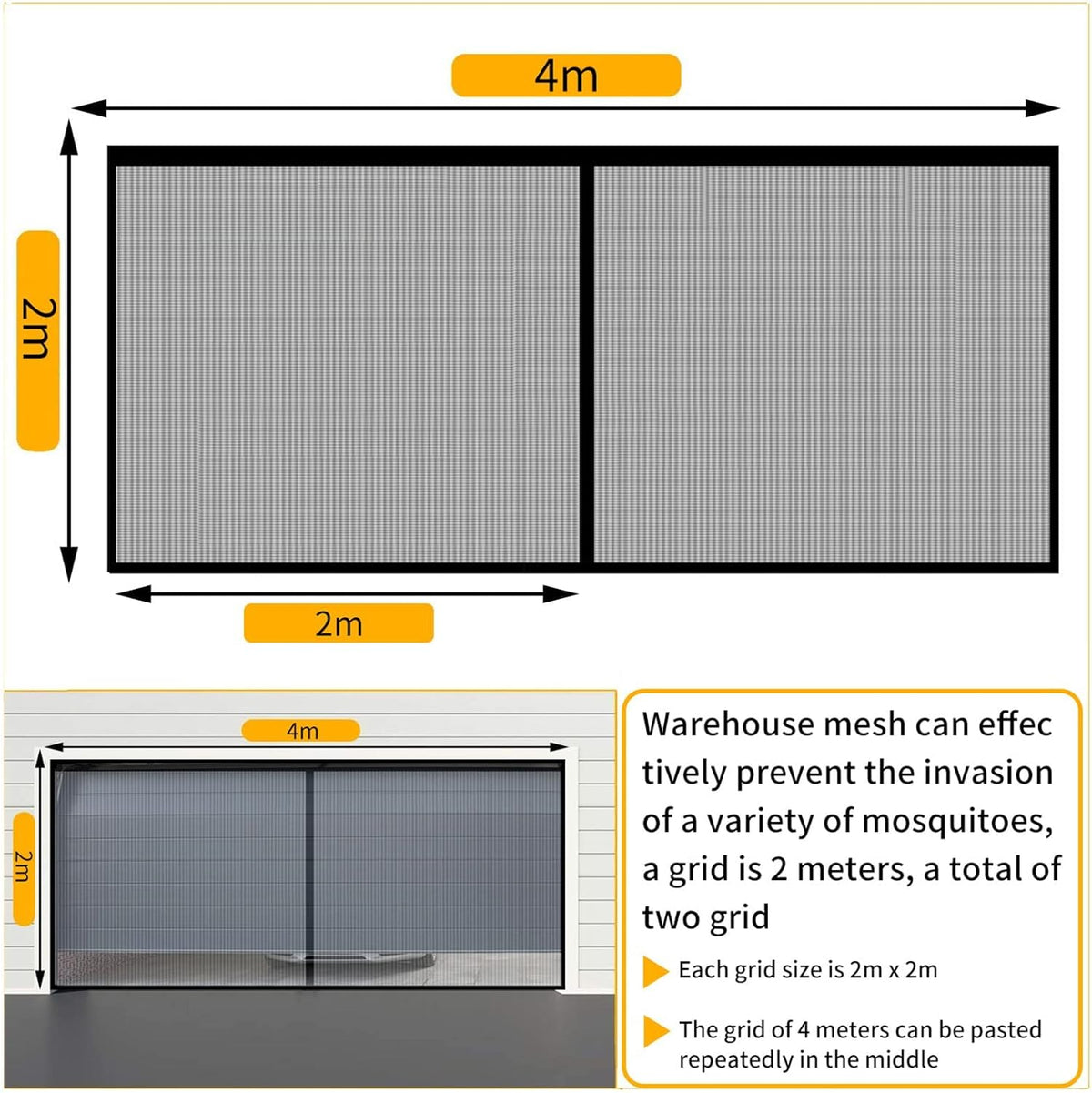 Magnetic Garage Door Screen 156x84in Pack of 2 G7113