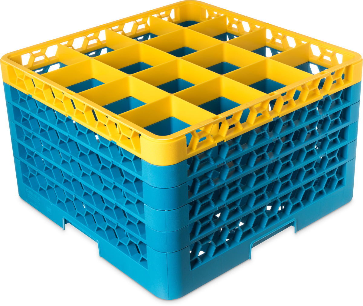 16-Compartment Divided Glass Rack with 5 Extenders O25404