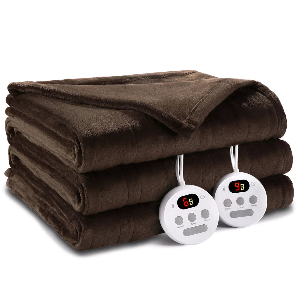 Brown Queen Size Electric Heated Blanket D2969
