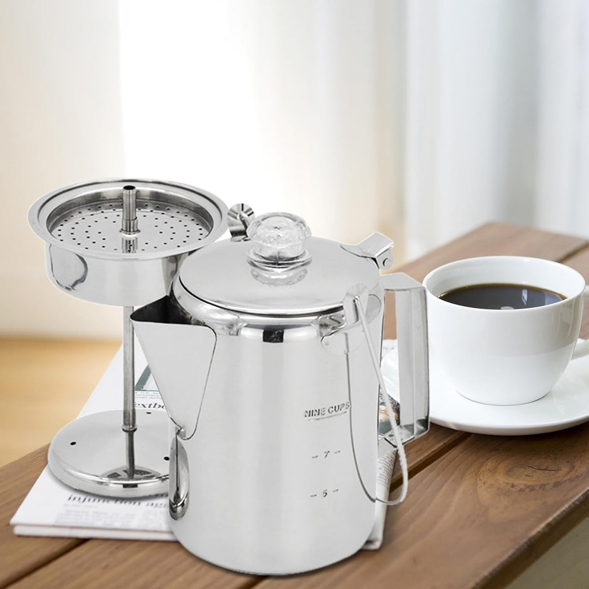 1.2L Stainless Steel Coffee Percolator H463