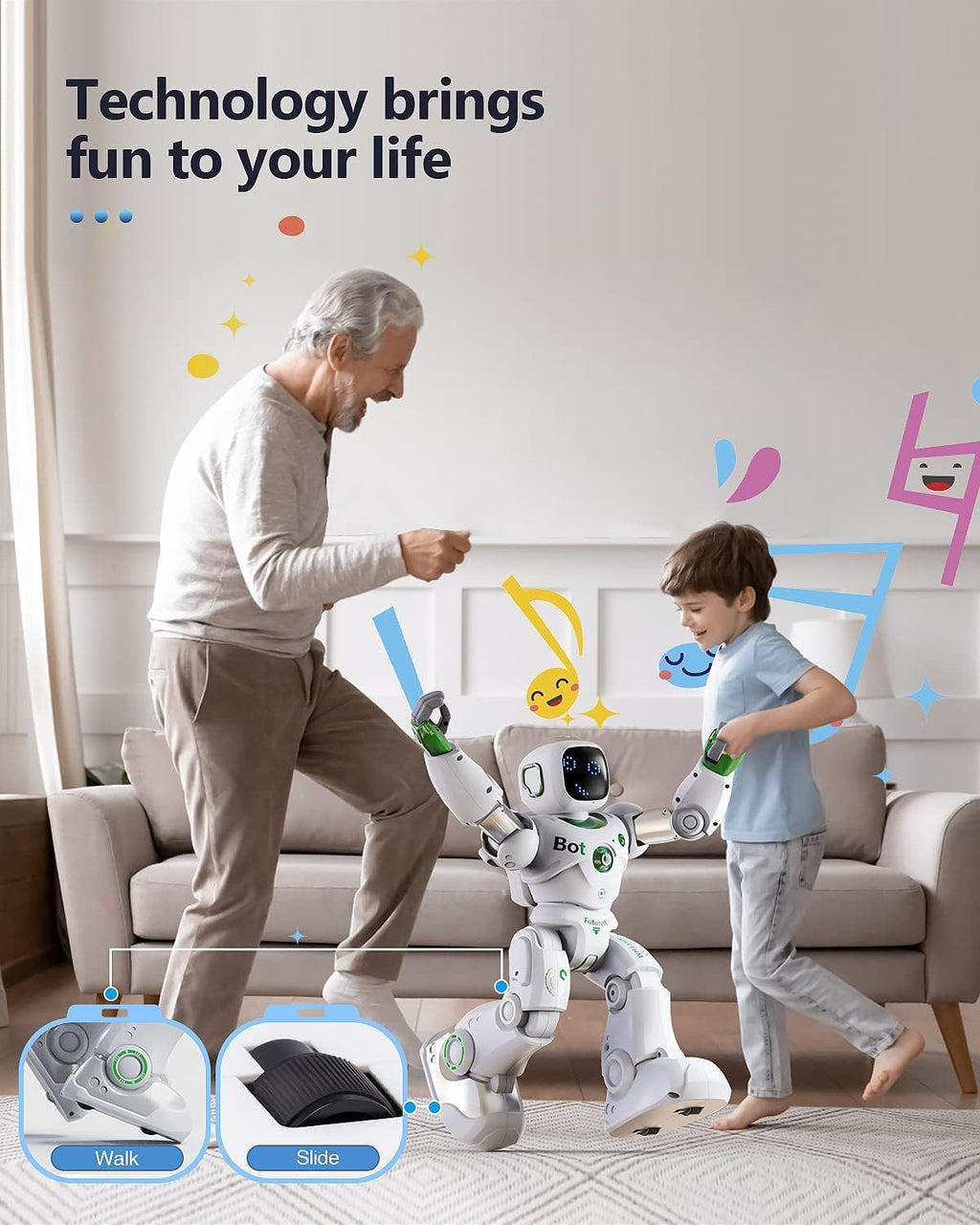Large Smart RC Robot with Voice and App Control W840364