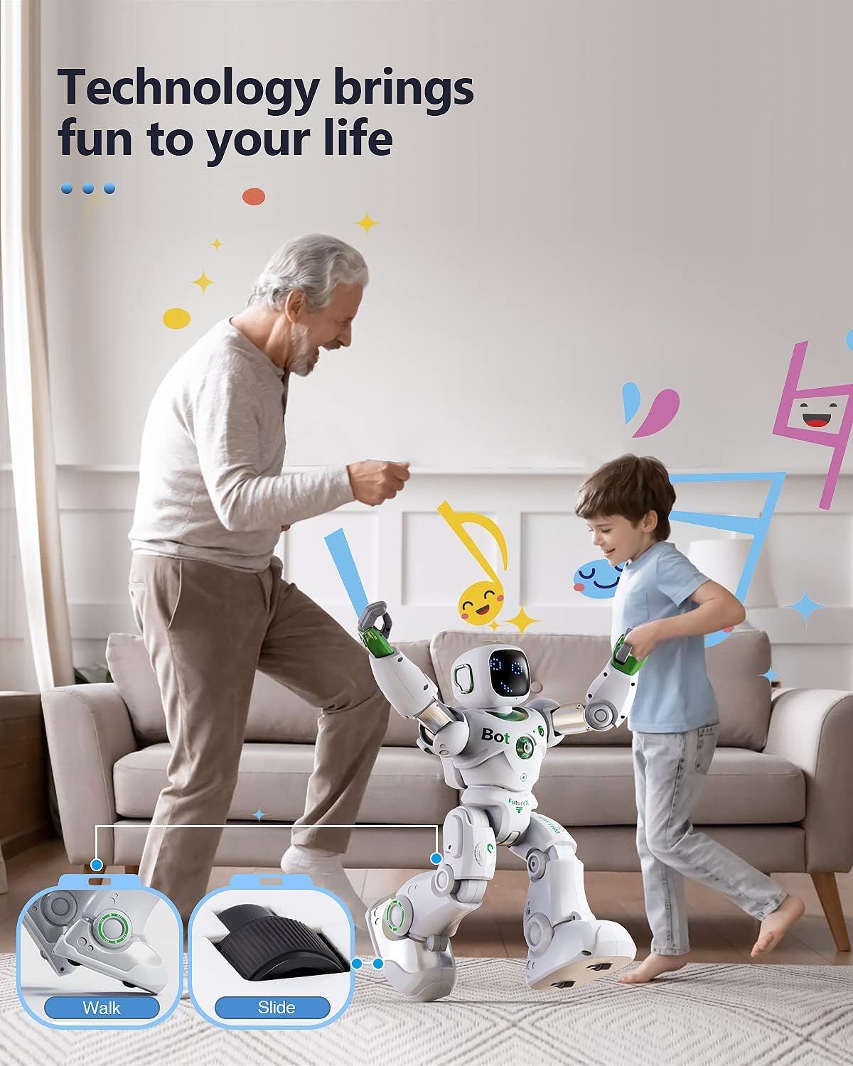 Large Smart RC Robot with Voice and App Control W840364