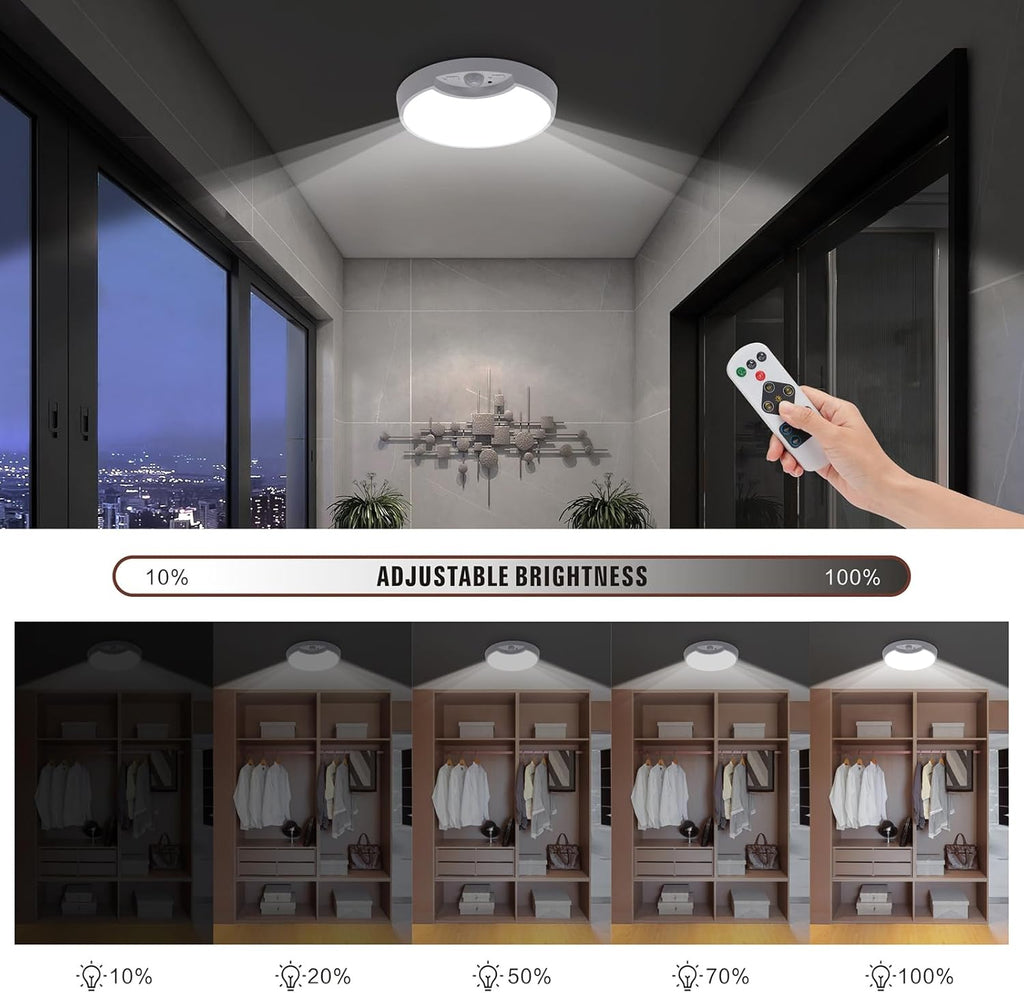 Rechargeable Motion Sensor Ceiling Light 8.7inch 6000K 8000mAh F2280