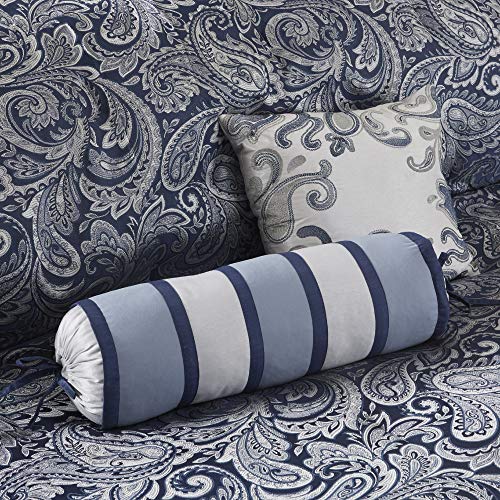 California King Black 12 Piece Faux Silk Cotton Comforter Set Q350626