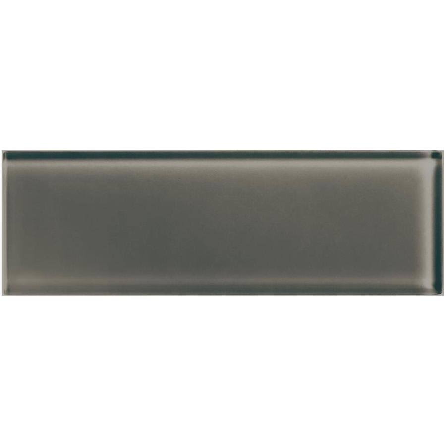 Mink 4-in x 12-in Unglazed Glass Subway Wall Tile B289