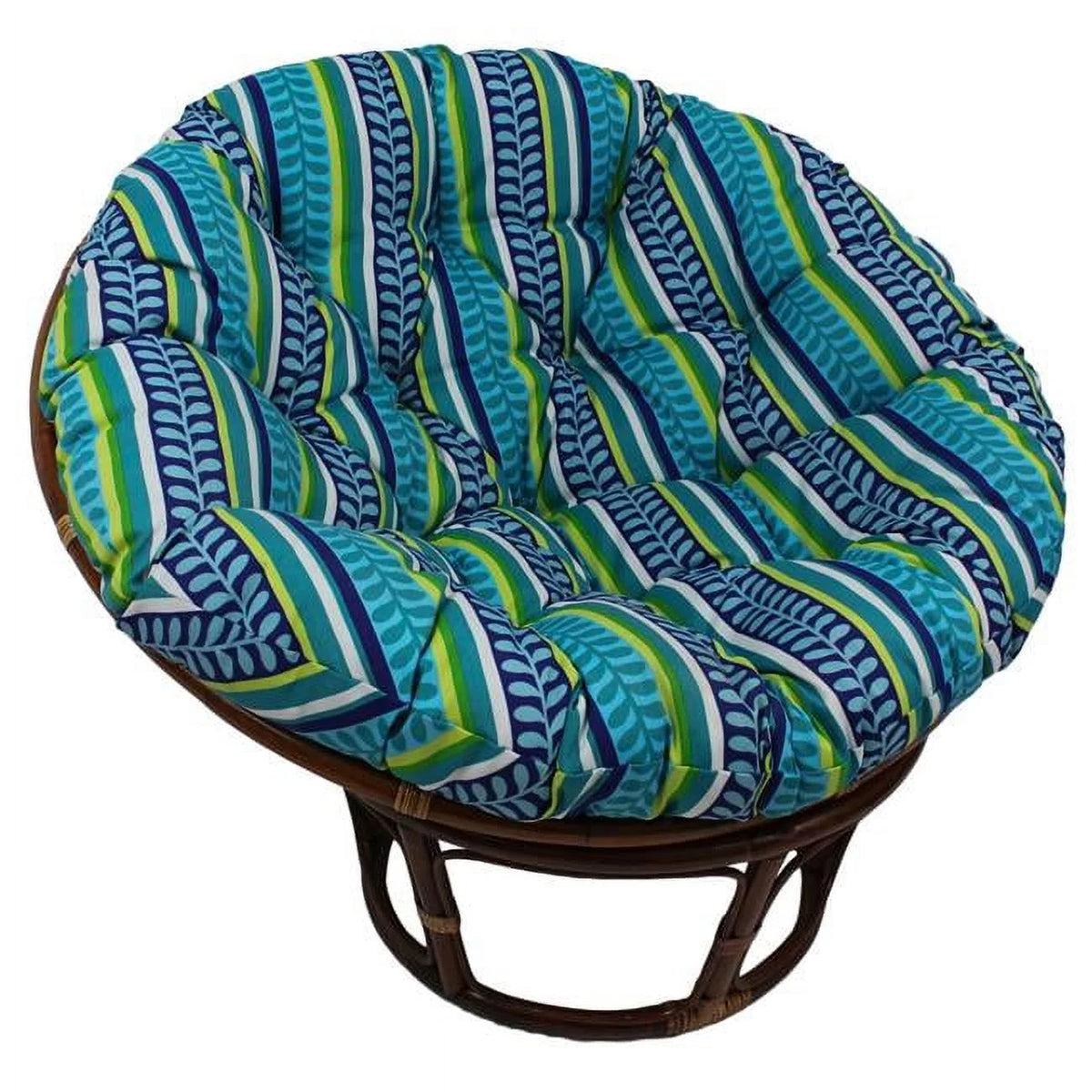 Patterned Outdoor Spun Polyester Papasan Cushion E713