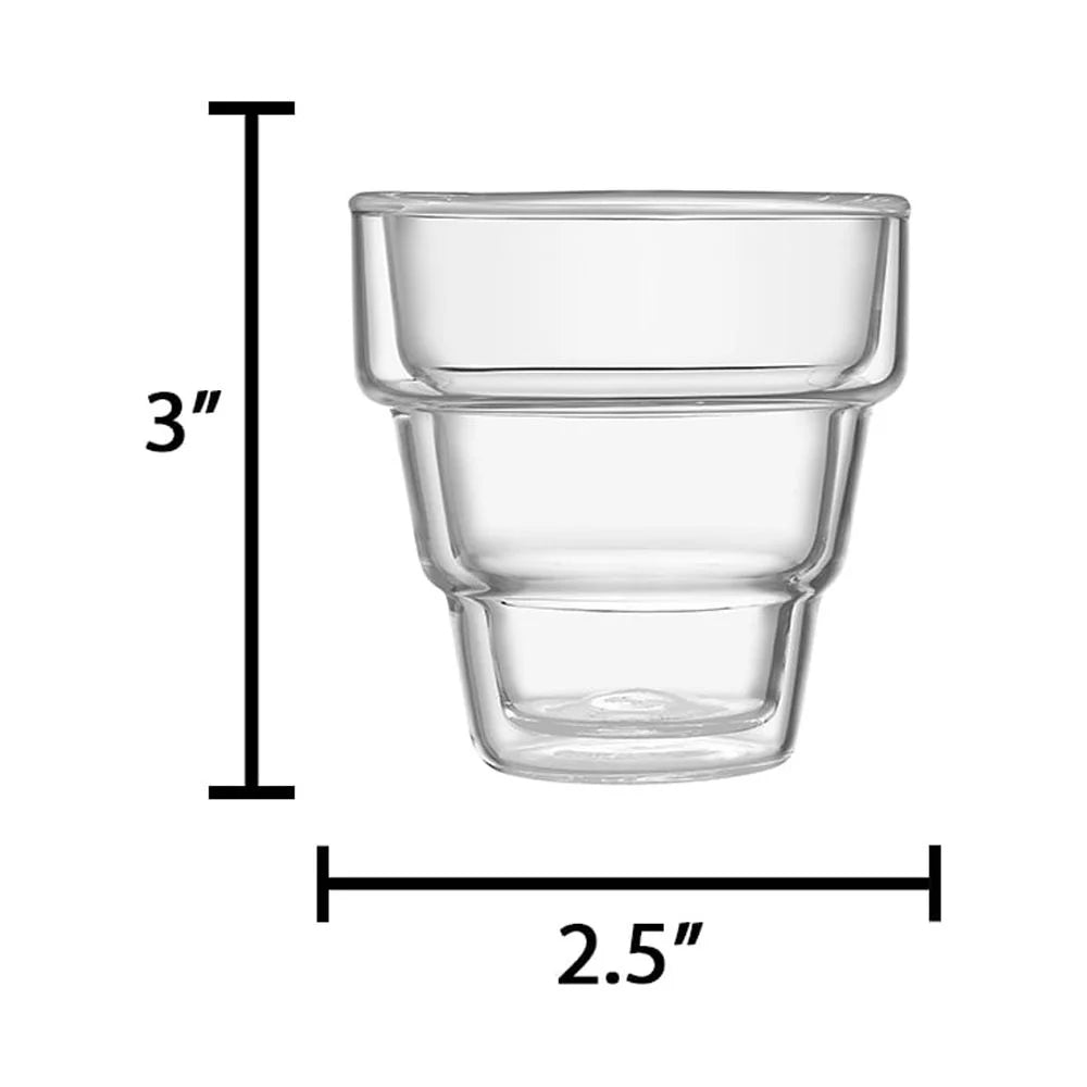 Double Wall Glass Espresso Mugs Set of 2 T365303