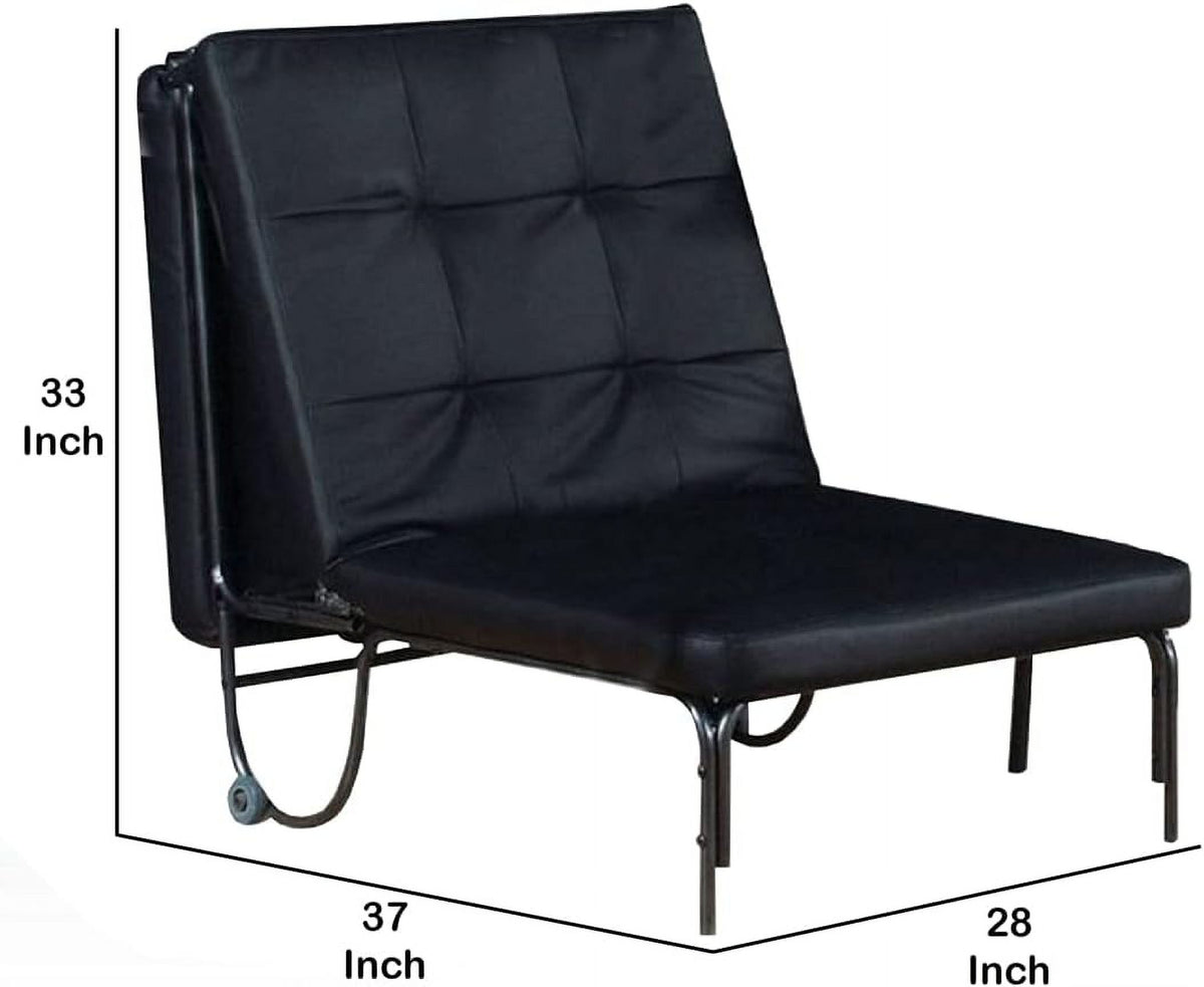 Silver And Black Futon Chair D787