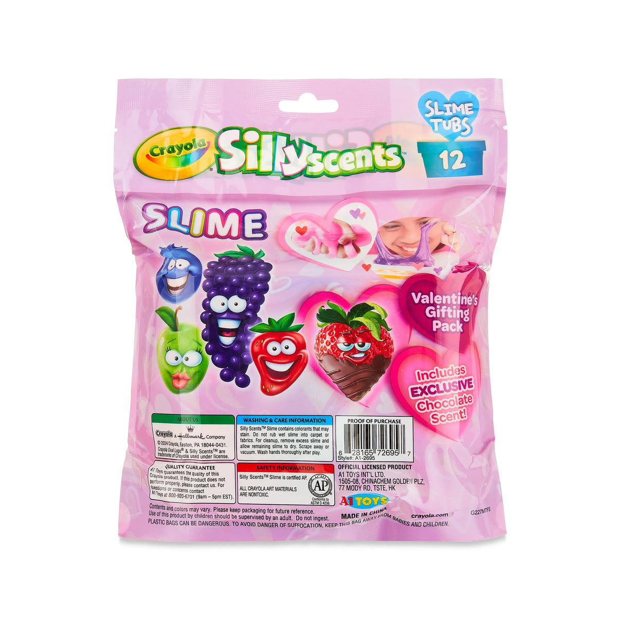Assorted Colors Scented Slime 12pk 1oz Tubs N144667