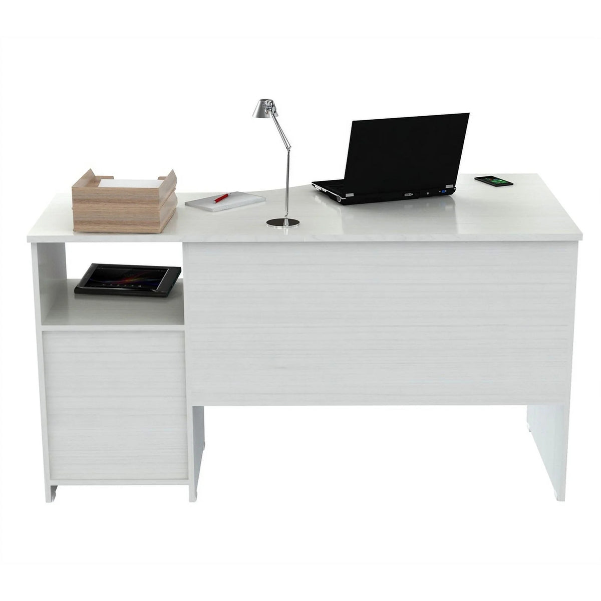 Washed Oak Curved Top Writing Desk N75499