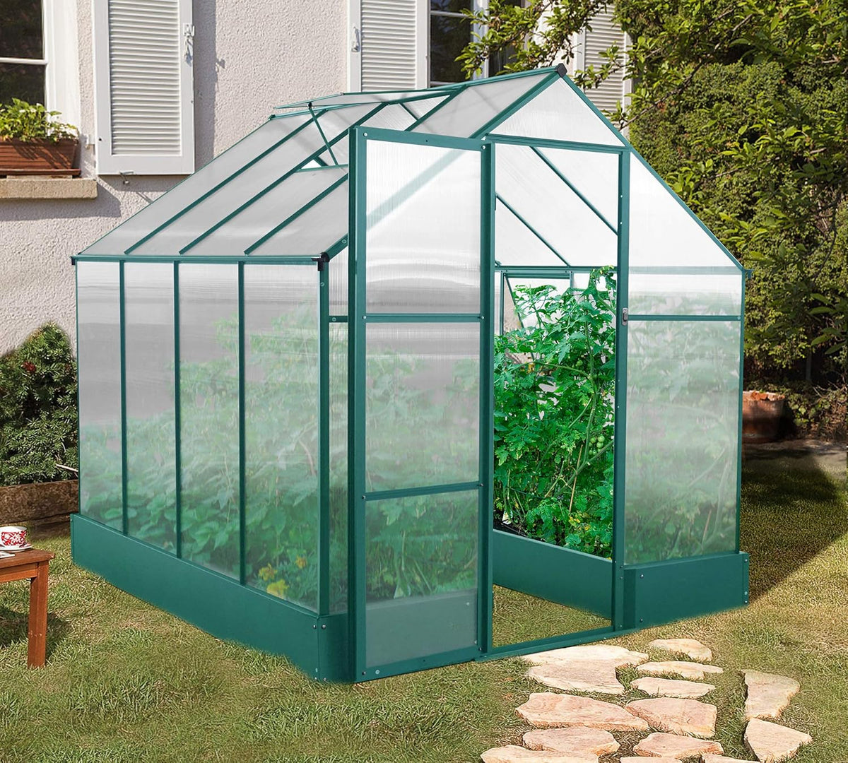 8 x 6-Ft. Polycarbonate Walk-in Greenhouse N809