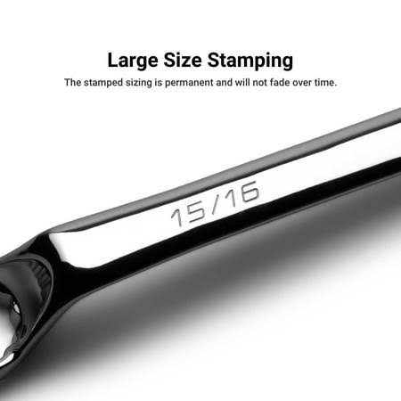 7-Piece SAE Double Box End Wrench Set with Tray W942