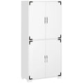 White 4-Door Cabinet with Storage Shelves S233