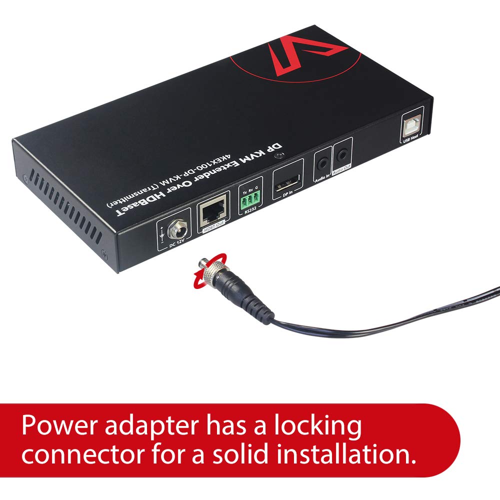 HDBaseT DisplayPort KVM Extender with 2 USB 2.0 Port N46330
