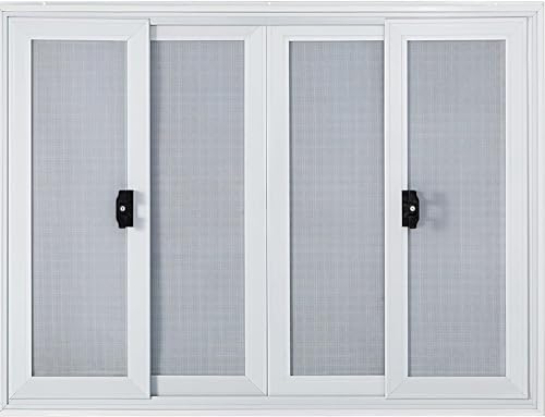 36 x 36 inch Aluminum Alloy Food Truck Service Window with 4 Horizontal Sliding Screen Windows S981