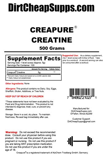 German Creatine Monohydrate 100g (20 Servings) O65792