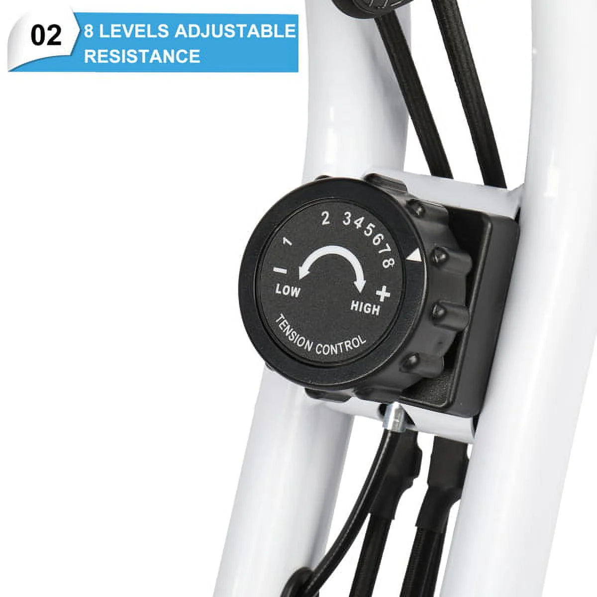 Foldable Indoor Exercise Bike 300LB Capacity 8-Level Magnetic Resistance U997580