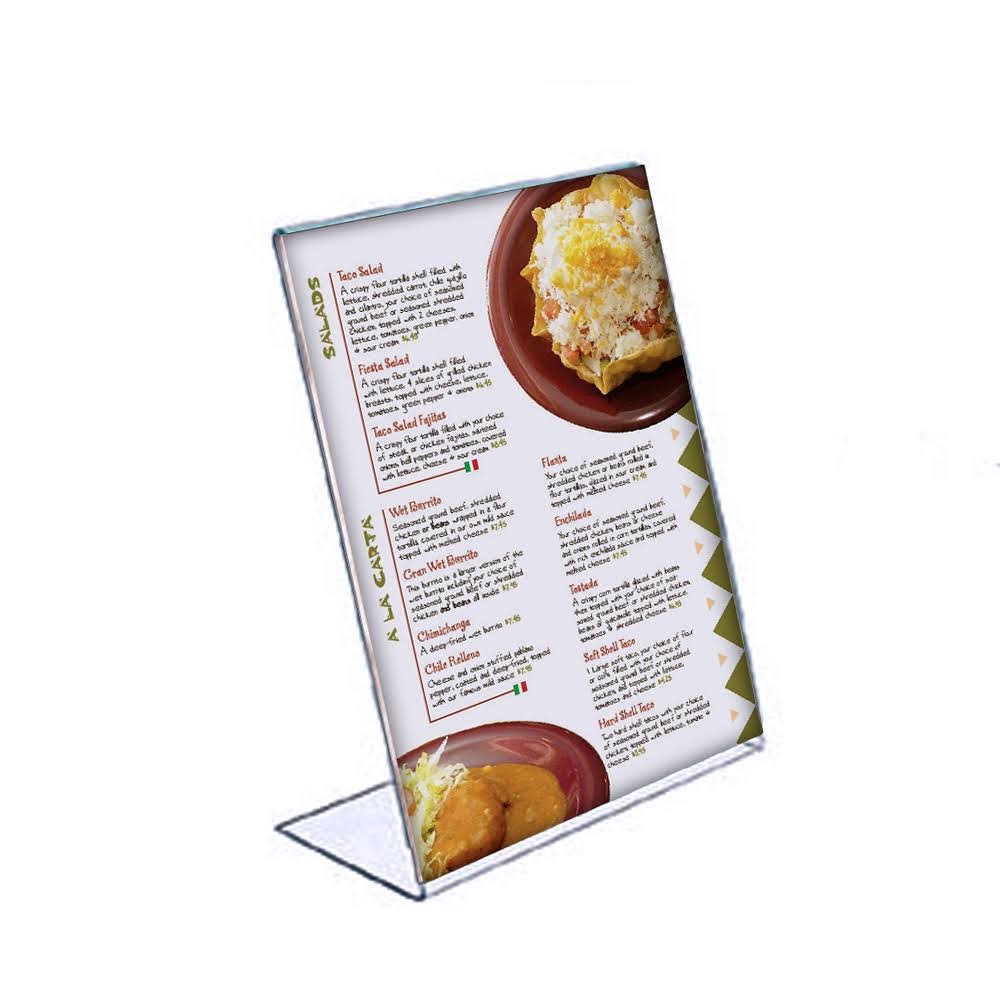 L-Shaped Acrylic Sign Holder, 10 Pack N48452