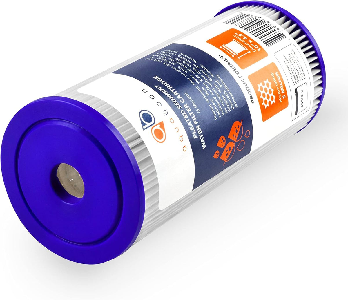 5 Micron 10 Pleated Sediment Water Filter Replacement Cartridge Z96278