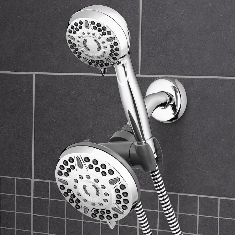 Chrome Dual Shower Head System Z148